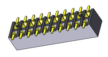 Niskoprofilowy żeński nagłówek 2,00 mm SMT TYP 2 * 2PIN do 2 * 40PIN