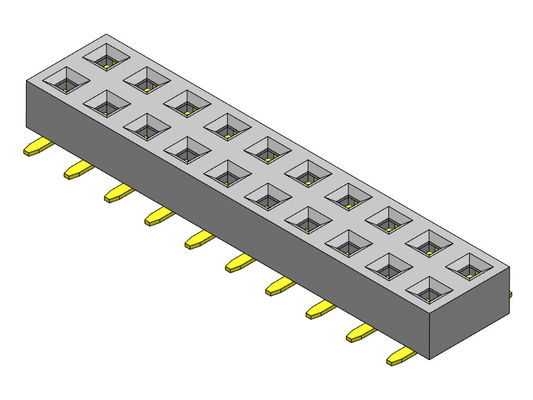 Dwurzędowy żeński nagłówek SMT TYP 2.54 2 * 2PIN do 2 * 40PIN H = 2,00 mm