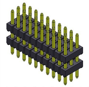 Złącze głowicy pinowej 2,00 mm potrójny stos DIP TYP 3 * 2PIN do 3 * 40PIN