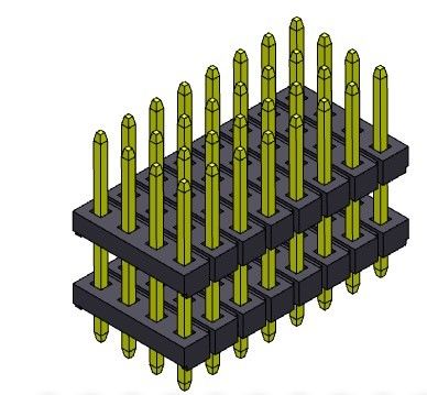 Złącze wtykowe 2,00 mm Czterorzędowy stos prosty TYP 4 * 3PIN do 4 * 40PIN