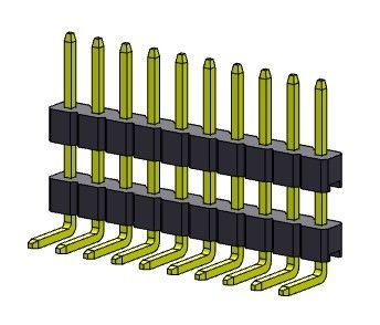 Złącze listwy pinowej 2,00 mm Stos jednorzędowy R / A TYP 1 * 2PIN do 1 * 40PIN H = 2,00 MM
