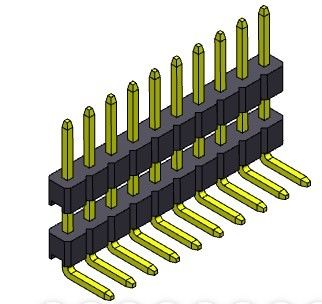 Złącze listwy pinowej 2,00 mm Stos jednorzędowy R / A TYP 1 * 2PIN do 1 * 40PIN H = 2,00 MM