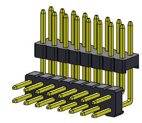 Złącze wtykowe 2,00 mm Dwurzędowy stos R / A TYP 2 * 2PIN do 2 * 40PIN