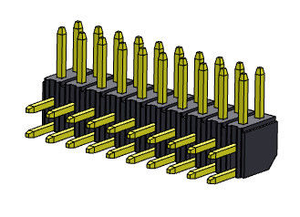 Złącze wtykowe 2,00 mm dwurzędowe R / A proste TYP 2 * 2PIN do 2 * 40PIN H = 4,30 MM