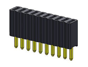 Złącze żeńskie 1,27 mm jednorzędowe proste typu 1 * 2PIN do 1 * 50PIN H = 4,60 mm