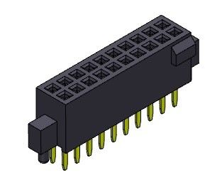 Żeńskie złącze nagłówka 1,27 mm dwurzędowe z wypustkami i kołkami prosty typ 2 * 3PIN do 2 * 50PIN H = 4,40 mm