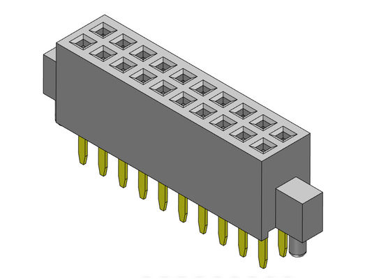 Żeńskie złącze nagłówka 1,27 mm dwurzędowe z wypustkami i kołkami prosty typ 2 * 3PIN do 2 * 50PIN H = 4,40 mm