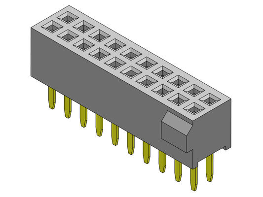 Żeńskie złącze nagłówka 1,27 mm dwurzędowe proste typu z wypukłością 2 * 3PIN do 2 * 40PIN H = 3,40 mm