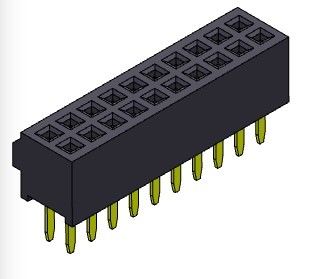 Żeńskie złącze nagłówka 1,27 mm dwurzędowe proste typu z wypukłością 2 * 3PIN do 2 * 40PIN H = 3,40 mm