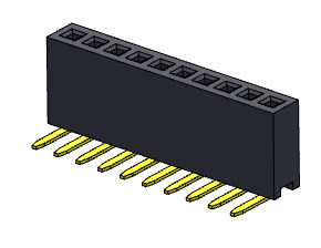 Złącze żeńskie Header 1,27 mm Jednorzędowe R / A Typ 1 * 2PIN do 1 * 40PIN H = 4,30 mm
