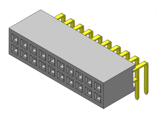 Żeńskie złącze nagłówka 1,27 mm Dwurzędowy typ R / A 2 * 3PIN do 2 * 50PIN H = 4,40 mm
