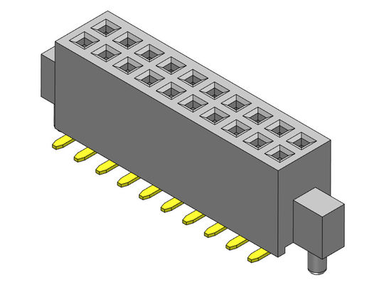 Żeńskie złącze nagłówka 1,27 mm dwurzędowe z wypustkami i kołkami Typ SMT 2 * 4PIN do 2 * 50PIN H = 4,40 mm