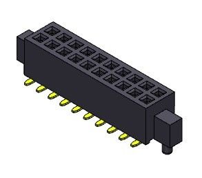 Żeńskie złącze nagłówkowe 1,27 mm Dwurzędowe z kołkami Typ SMT 2 * 3PIN do 2 * 50PIN H = 3,40 mm