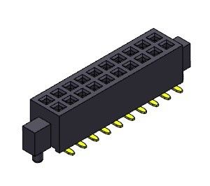 Żeńskie złącze nagłówkowe 1,27 mm Dwurzędowe z kołkami Typ SMT 2 * 3PIN do 2 * 50PIN H = 3,40 mm