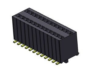 Żeńskie złącze nagłówkowe 1,27 mm Dwurzędowe z kołkami Typ SMT 2 * 3PIN do 2 * 50PIN H = 5,75 mm