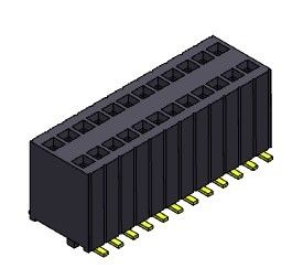 Żeńskie złącze nagłówkowe 1,27 mm Dwurzędowe z kołkami Typ SMT 2 * 3PIN do 2 * 50PIN H = 5,75 mm
