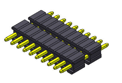 Złącze wtykowe 1,27 mm Serise Jednorzędowy stos Prosty typ 1 * 2PIN do 1 * 50PIN SQ0,40 mm
