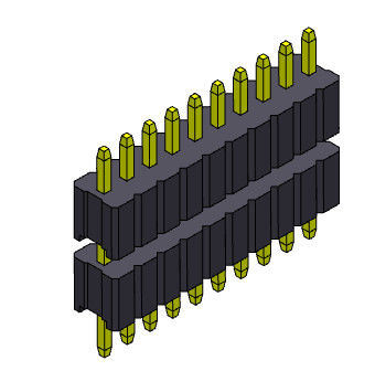 Złącze wtykowe 1,27 mm Serise Jednorzędowy stos Prosty typ 1 * 2PIN do 1 * 50PIN SQ0,40 mm