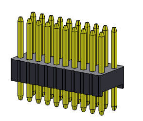 1.27mm Serise Pin Header Connector Podwójny wiersz prosty Typ 1.27*2.54mm 2*2PIN Do 2*50PIN SQ0.46mm