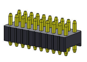 1.27mm Serise Pin Header Connector Podwójny wiersz prosty Typ 1.27*2.54mm 2*2PIN Do 2*50PIN SQ0.46mm