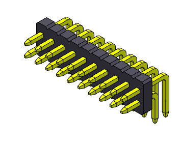 Dwurzędowe złącze elektryczne R / A Pin Prosty typ 2 * 2PIN do 2 * 50PIN
