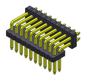 Złącze żeńskie 1,27 mm, dwurzędowe, 2 * 2PIN do 2 * 50PIN SQ0,40 mm