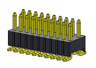 Dwurzędowa głowica pinowa typu SMT 1,27 * 2,54 mm 2 * 2PIN do 2 * 50PIN SQ0,46 mm