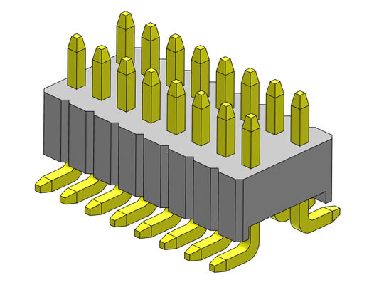 Dwurzędowa głowica pinowa typu SMT 1,27 * 2,54 mm 2 * 2PIN do 2 * 50PIN SQ0,46 mm