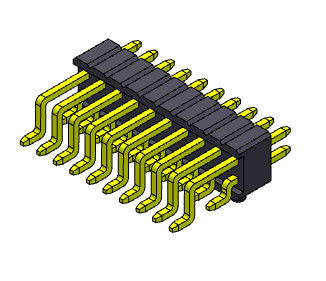 Uniwersalne złącza pinowe 1,27 mm Dwurzędowe R / A 1 * 2PIN do 1 * 33PIN SQ0,40 mm