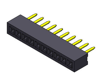 Żeńskie złącze nagłówka 1,00 mm jednorzędowe proste typu 1 * 2PIN do 1 * 40PIN H = 2,10 mm