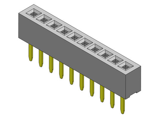 Żeńskie złącze nagłówka 1,00 mm jednorzędowe proste typu 1 * 2PIN do 1 * 40PIN H = 2,10 mm