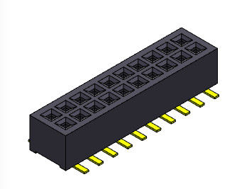 Złącze żeńskie 1,00 mm z podwójnym rzędem 2 * 3PIN do 2 * 40PIN