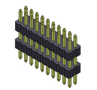 1,00 mm dwurzędowe złącze nagłówka Stos prosty typ 2 * 3PIN do 2 * 40PIN SQ0,30 mm