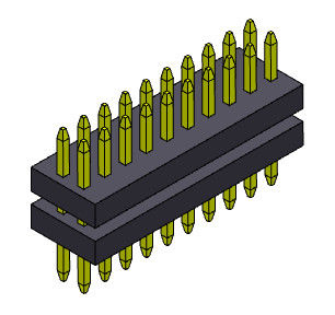 2 * 3PIN do 2 * 40PIN SQ0.30mm Pin Złącze żeńskie Header 1.00mm Stos prosty