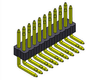 1,00 mm dwurzędowe złącze wtykowe żeńskie typu R/A 2 * 2PIN do 2 * 40PIN
