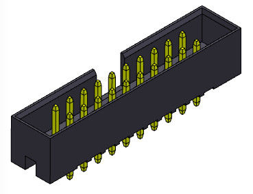Nagłówek skrzynki 500 V AC / DC 2 mm dwurzędowy prosty typ zanurzenia H = 5,60 mm