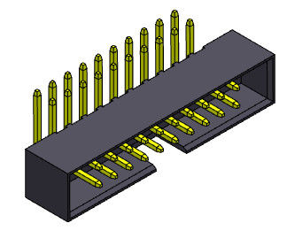 2AMP 2mm Pitch Box Header Dwurzędowy kąt prosty Typ 2 * 8-2 * 25Pin