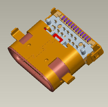Złącza wejściowe i wyjściowe 8,65 mm USB 3.1 C Type 5 Amp Sinking-Board