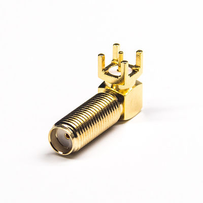 Złącze koncentryczne SMA RF Złącze koncentryczne PCB 20 mm pod kątem prostym